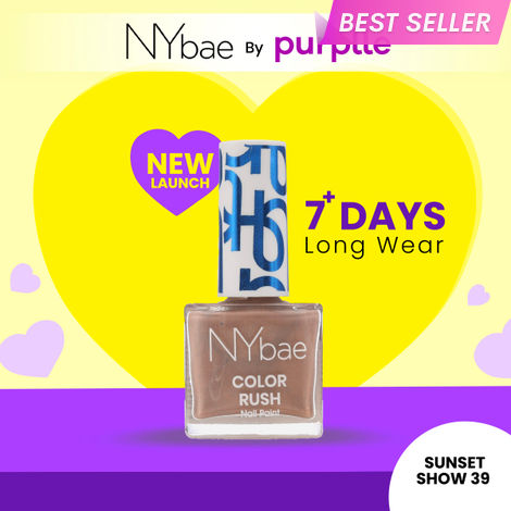 Buy NY Bae Color Rush Nail Paint - Sunset Show 39 (5.6 ml) | Chip Resistant | Long Lasting | Quick Dry | Gel Nail Polish-Purplle