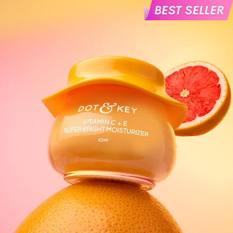 Buy Dot & Key Vitamin C + E Super Bright Gel Moisturizer For Face, Visibly Boosts Glow, For All Skin Types, With Triple Vitamin C, Reduces Dark Spots, Evens Skin-Tone, Lightweight, Non-Sticky, Non-Greasy - 60ml-Purplle