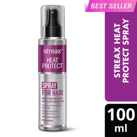 Buy Streax Heat Protect Spray for Hair - 100 ml, Hair Styling Spray for Women & Men I Protection upto 250°C & 2X Less Hair Breakage-Purplle