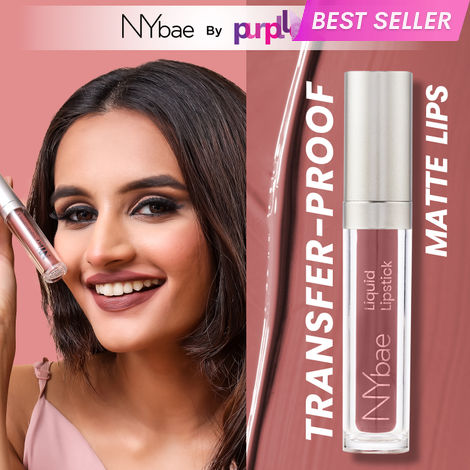 Buy NY Bae Confessions Liquid Lipstick | Lip & Cheek Tint | Nude Lipstick | Matte Finish | Long Lasting - Mugs & Hugs 12 (4.5 ml)-Purplle