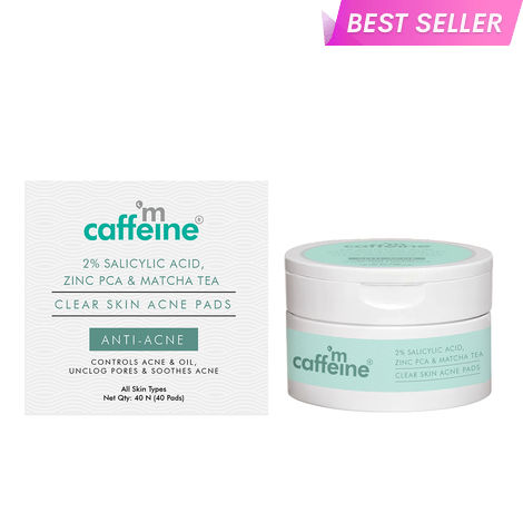 Buy MCaffeine 2% Salicylic Acid Zinc Pca & Matcha Tea Clear Skin Acne Pads-Purplle