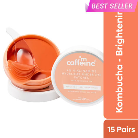 Buy mCaffeine&nbsp;Kombucha&nbsp;Hydro Gel&nbsp;Under Eye Patches |Niacinamide 4%-Purplle