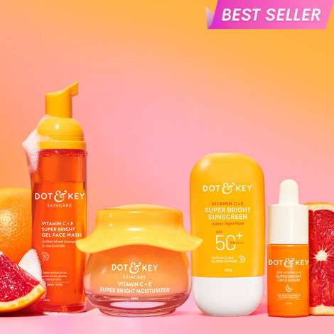 Buy Dot & Key Vitamin C CSMS Combo : Cleanser (80 ml) + Serum(20 ml) + Moisturizer (60 ml) + Sunscreen (50 gm)-Purplle