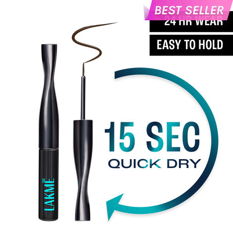 Buy Lakme 9 to 5 Eyeconic Liquid Eyeliner Matte Finish, Waterproof, Smudgeproof 24 Hrs, Brown, 4.5 ml-Purplle