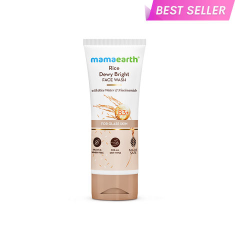 Buy Mamaearth Rice Face Wash With Rice Water & Niacinamide for Glass Skin (100 ml)-Purplle