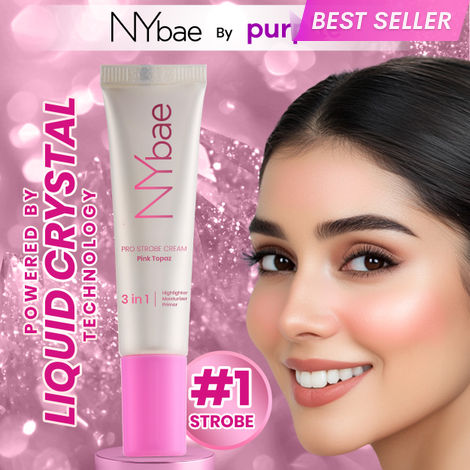 Buy NY Bae PRO Strobe Cream - Pink Topaz (12 gm) | Primer + Highlighter + Moisturizer | Dewy Makeup | Glowing Korean Skin | Best Suited For Normal To Dry Skin-Purplle