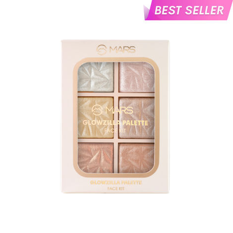 Buy MARS Glowzilla 6 Colour Highlighter Palette | Ultra Blendable & Long Lasting | Blinding Glow (12 gm) (Shade-01)-Purplle
