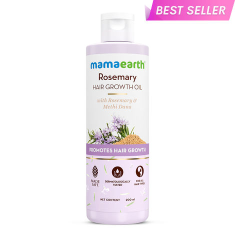 Buy Mamaearth Rosemary Hair Growth Oil with Rosemary & Methi Dana for Promoting Hair Growth | Controls Hair Fall | Strengthens Hair | Stimulates New Hair Growth | Healthy Nourished Hair - 200 ml-Purplle