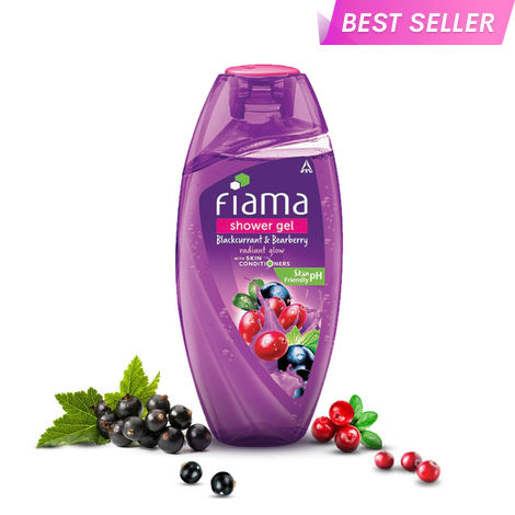 Buy Fiama Shower Gel Blackcurrant & Bearberry Body Wash With Skin Conditioners For Radiant Glow, 250ml Bottle-Purplle