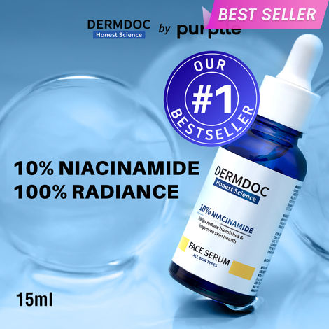 Buy DERMDOC by Purplle 10% Niacinamide Face Serum (15 ml) | skin radiance face serum |fades dark spots |niacinamide serum | niacinamide for face | niacinamide serum for oily skin | skin brightening serum - Naturis-Purplle