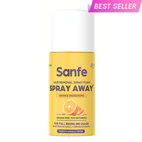 Buy Sanfe Painless & Detan Hair Removal Spray Foam - 25 ml | For Bikini, Chest, Legs, Arms & UnderArm-Purplle
