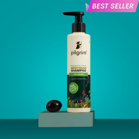 Buy Pilgrim Patua & Keratin Hair SMOOTHENING SHAMPOO for Dry & Frizzy hair | Sulphate & Paraben free shampoo for Women & Men | Shampoo for hair Smoothening & healthy scalp | 200 ml-Purplle