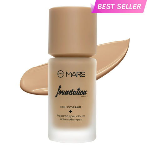 Buy MARS SPF50 PA++++ High Coverage Liquid Foundation | Blemish Free & Blendable Foundation for Makeup (40 ml) (SHADE-07)-Purplle