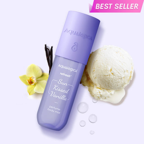 Buy Aqualogica Refresh+ Sun Kissed Vanilla Perfume Body Mist Warm Vanilla Fragrance | Long- Lasting Fragrance | Double Duty Mist for Hair & Body | Non-Irritating & Hydrating | Skin Friendly (150 ml)|Tested on Gen Z-Purplle