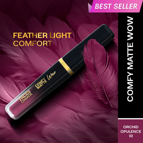 Buy FACES CANADA Comfy Matte Wow Liquid Lipstick - Orchid Opulence 10, 3.8 ml | One Swipe Application | Highly Pigmented | Comfortable Wear | Glides Smoothly | Long Lasting | Transferproof-Purplle