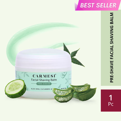 Buy Carmesi Facial Shaving Balm - 2 in 1 Pre & Post Shave - 50 gm-Purplle