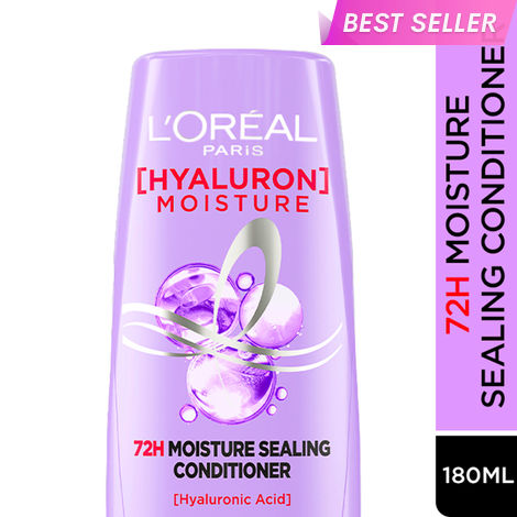 Buy L'Oreal Paris Hyaluron Moisture 72H Moisture Sealing Conditioner | With Hyaluronic Acid | For Dry & Dehydrated Hair | Adds Shine & Bounce 180ml-Purplle