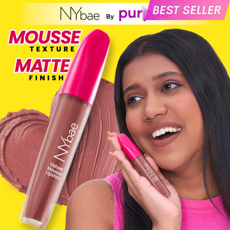 Buy NY Bae Velvet Mousse Liquid Lipstick - Barely Bold 08 (6.5 ml) | Velvet Matte Finish | Transferproof | Smudgeproof | Ultra Light | Smooth | Moisturising Nude Lipstick-Purplle