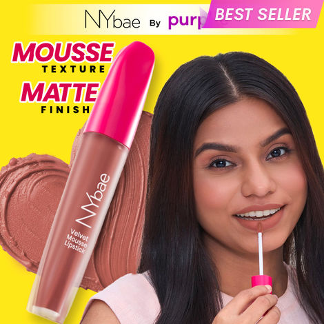 Buy NY Bae Velvet Mousse Liquid Lipstick - Cheeky Nude 09 (6.5 ml) | Velvet Matte Finish | Transferproof | Smudgeproof | Ultra Light | Smooth | Moisturising Nude Lipstick-Purplle