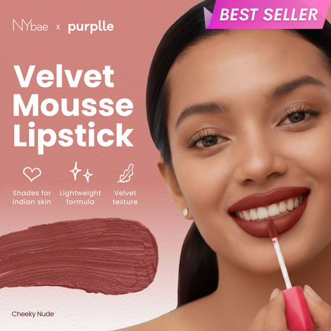 Buy NY Bae Velvet Mousse Liquid Lipstick - Cheeky Nude 09 (6.5 ml) | Velvet Matte Finish | Transferproof | Smudgeproof | Ultra Light | Smooth | Moisturising Nude Lipstick-Purplle