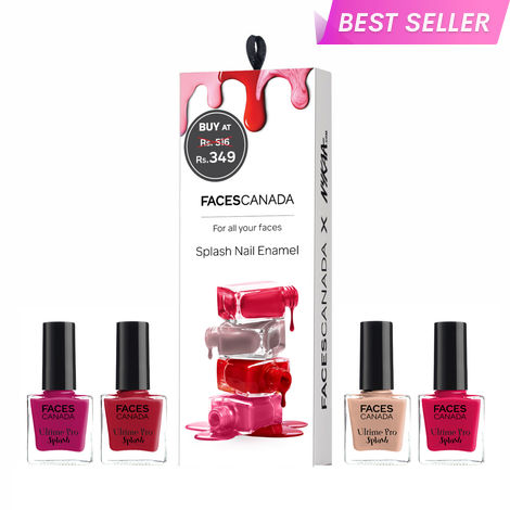 Buy FACES CANADA Pack of 4 Nail Paint Gift Box Combo - 32 ml-Purplle