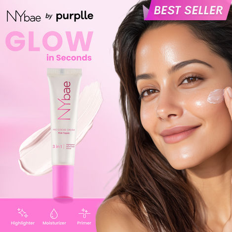 Buy NY Bae PRO Strobe Cream - Pink Topaz (12 gm) | Primer + Highlighter + Moisturizer | Dewy Makeup | Glowing Korean Skin | Best Suited For Normal To Dry Skin-Purplle