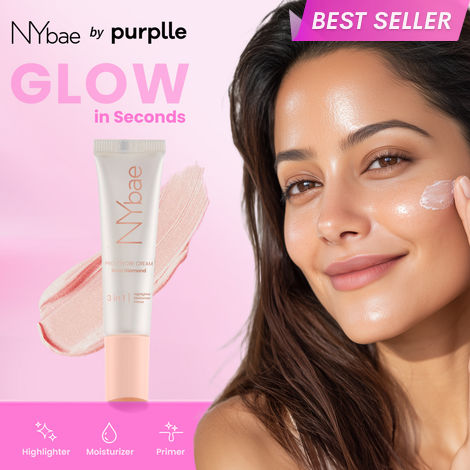 Buy NY Bae PRO Strobe Cream - Rose Diamond (12 gm) | Primer + Highlighter + Moisturizer | Dewy Makeup | Glowing Korean Skin | Liquid Highlighter | Intense Glow | Best Suited For Normal To Dry Skin-Purplle