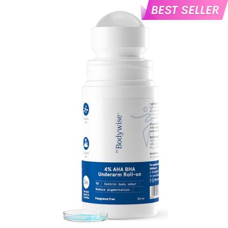 Buy Be Bodywise 4% AHA BHA Underarm Roll On (Fragrance Free) - 50ml-Purplle