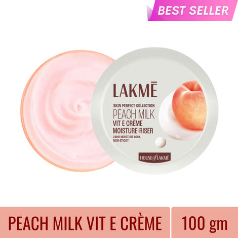 Buy Lakme Peach Milk Vit-E creme Moisture-Riser, 100 gm -Purplle