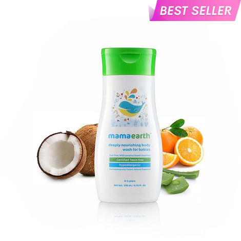 Buy Mamaearth Deeply Nourishing Body Wash with Coconut Oil & Jojoba Oil For Babies, 200 ml-Purplle