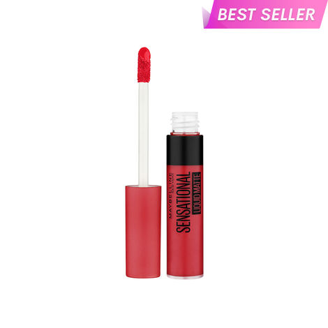 Buy Maybelline New York Lipstick, Matte Finish, Non-Sticky and Non-Drying, Sensational Liquid Matte, 03 Flush It Red, 7ml-Purplle