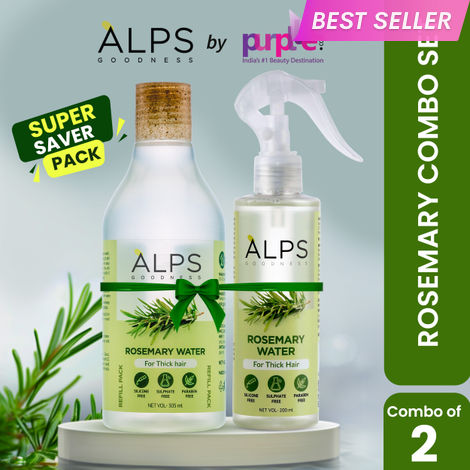 Buy Alps Goodness Hair Growth Essentials Duo with Rosemary Water Spray (200 ml) & Rosemary Water Refill Pack (305 ml)| Hair Growth Expert | Thick-Long Hair | Scalp Health Combo of 2-Purplle