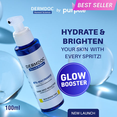Buy DERMDOC by Purplle 4% Niacinamide Skin Repair Tonic Facial Spray (100 ml) | Face Toner | Dark Spot Reduction | Brightens Skin | Reduces Acne Marks-Purplle