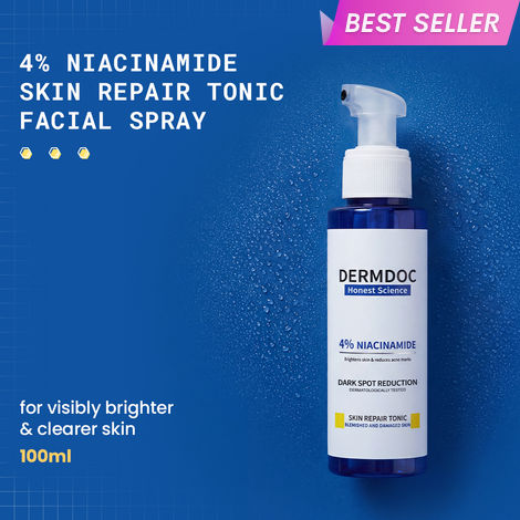 Buy DERMDOC by Purplle 4% Niacinamide Skin Repair Tonic Facial Spray (100 ml) | Face Toner | Dark Spot Reduction | Brightens Skin | Reduces Acne Marks-Purplle