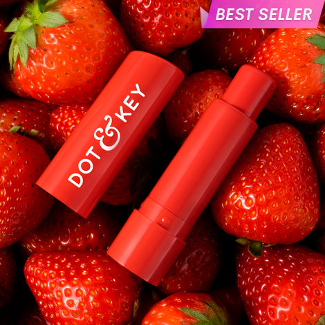 Buy Dot & Key Barrier Repair Hydrating Lip Balm SPF 50 | Strawberry Red 4.5 gm-Purplle