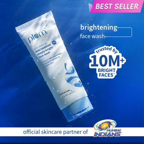 Buy Plum Simply Bright 2% Niacinamide Face Wash With Rice Water | Brightens Skin, Helps Fade Blemishes | Softens & Smoothens Skin | Gentle & Non-Drying | Women & Men | 100% Vegan | 100 ml-Purplle