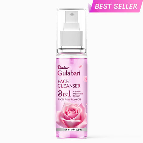 Buy Dabur Gulabari Rose Glow Face Cleanser - 100 ml | For All Skin Types | 3 in 1 Cleanser | Cleaner, Balanced & Hydrated Skin-Purplle
