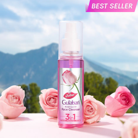 Buy Dabur Gulabari Rose Glow Face Cleanser - 100 ml | For All Skin Types | 3 in 1 Cleanser | Cleaner, Balanced & Hydrated Skin-Purplle