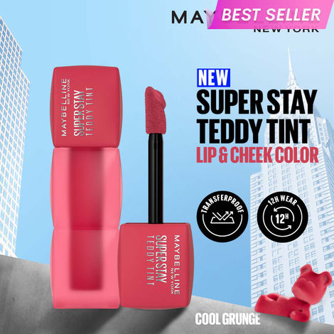 Buy Maybelline New York Superstay Teddy Tint - Lip and Cheek Color | Cool Grunge, 5 ml-Purplle