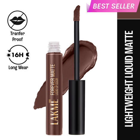 Buy Lakme Forever Matte Liquid Lip Colour - Brown Espresso (5.6 ml)-Purplle