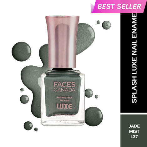 Buy FACES CANADA Ultime Pro Splash Luxe Nail Enamel - Jade Mist (L37), 12 ml | Glossy Finish | Quick Drying | Long Lasting | High Shine | Chip Defiant | Even-Finish | Vegan | Non-Toxic | Ethanol-Free-Purplle