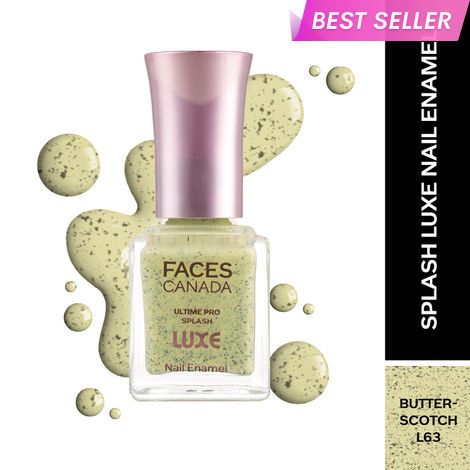 Buy FACES CANADA Ultime Pro Splash Luxe Nail Enamel - Butterscotch (L63), 12 ml | Glossy Finish | Quick Drying | Long Lasting | High Shine | Chip Defiant | Even-Finish | Vegan | Non-Toxic | Ethanol-Free-Purplle