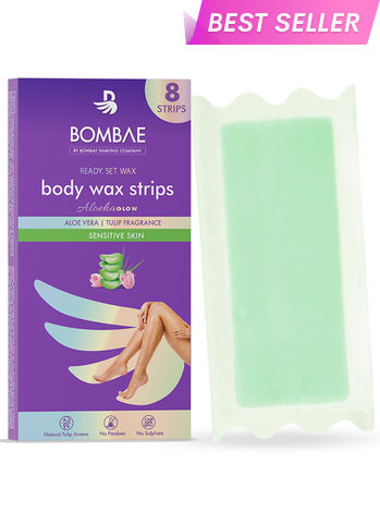 Buy Bombae 8 Body Wax Strips - Sensitive Skin 7.5*15.5 cm each-Purplle