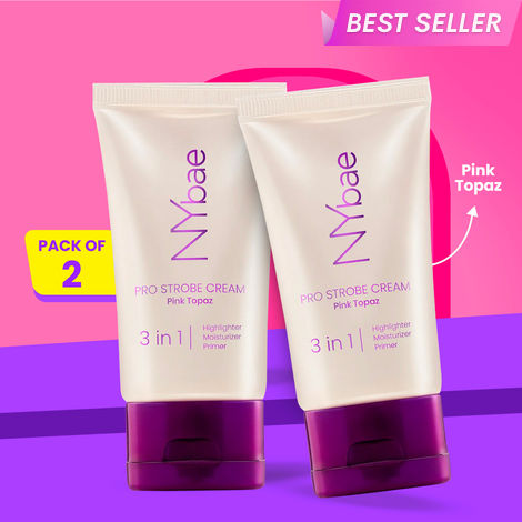 Buy NY Bae PRO Strobe Cream - Pink Topaz - Value Pack (30g X 2) (Pack of 2) | Primer + Highlighter + Moisturiser | Dewy Makeup | Glowing Korean Skin-Purplle