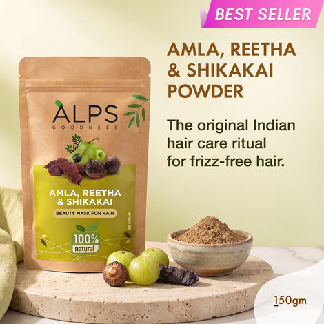 Buy Alps Goodness Amla Reetha & Shikakai Powder 150 gm-Purplle
