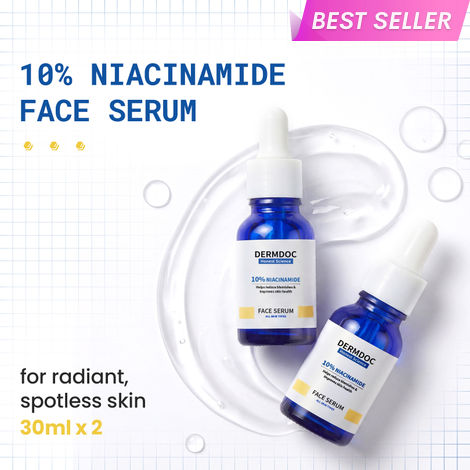 Buy DERMDOC By Purplle NiaGlow Care Kit (30ml) Pack of 2 | 10% Niacinamide Face Serum | Skin Brightening I Niacinamide for Oily Skin-Purplle
