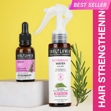 Buy Soulflower Rosemary Duo (Essential Oil 15g + Hair Spray 100 ml)-Purplle