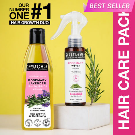 Buy Soulflower Hair Care Pack (Hair Oil 120 ml + Hair Spray 100 ml)-Purplle