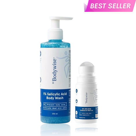 Buy Be Bodywise Clear Skin Duo (Salicylic Body Wash 250 ml + Underarm Roll On 50 ml) - Combo of 2-Purplle