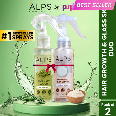 Buy Alps Goodness Hair Growth & Glass Skin Duo with Rosemary Water Spray (100ml) + Rice Water Spray (100ml)| Hair Growth Experts | Root Strengthening | Glowing Skin | Brightening | Easy to Use Spray Combo of 2-Purplle